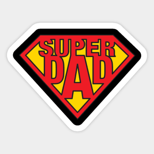 Super Dad Retro Cool Fathers Day Design Sticker